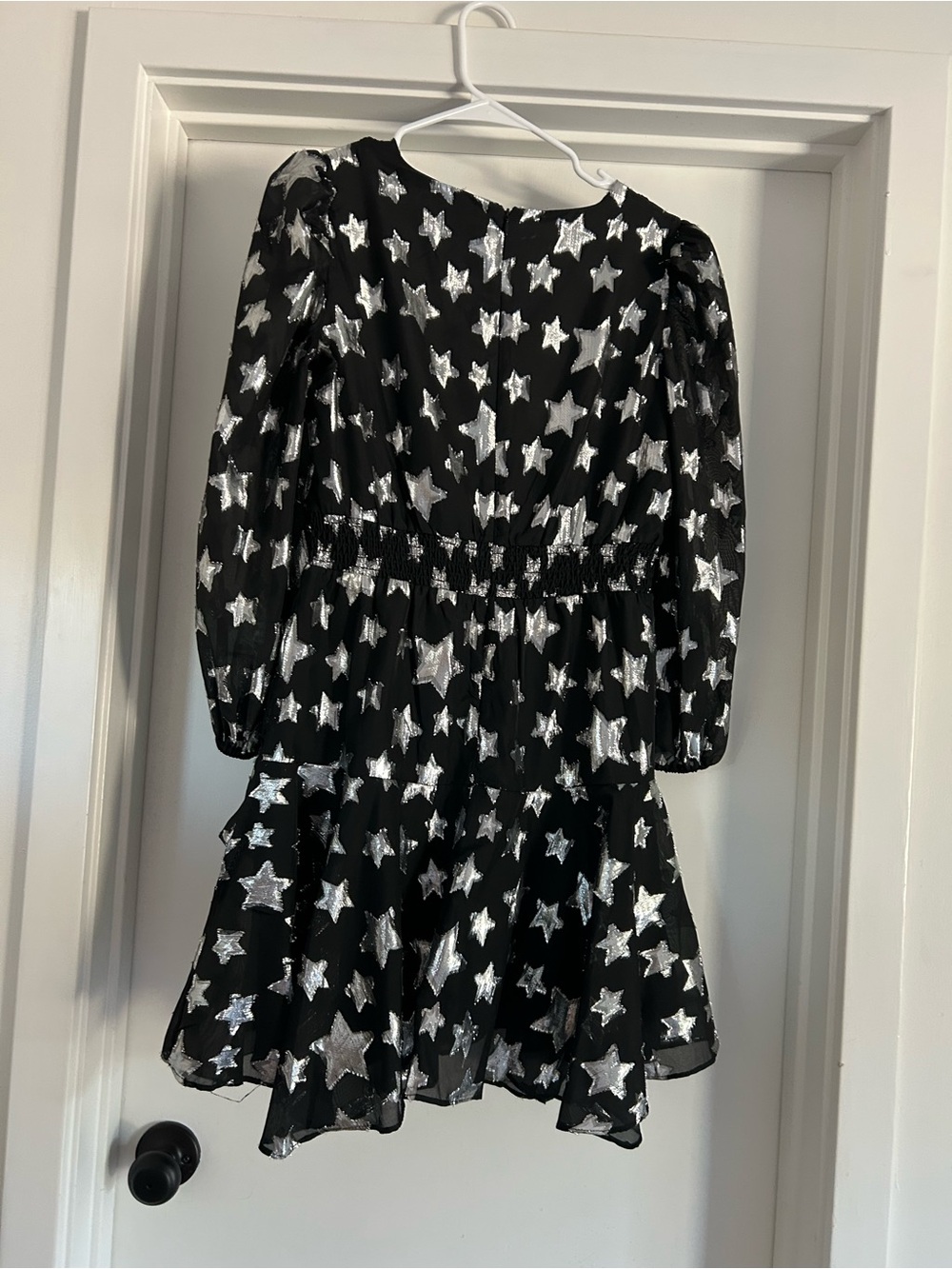 Sam Edelman - Star chiffon mini V-Neck Dress size 6 - Picture 4 of 4